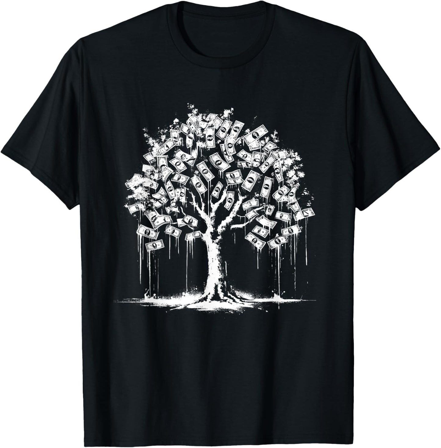Money-Tree - Vintage Money Graphic Banknotes Lover T-Shirt - T-Shirt | Black