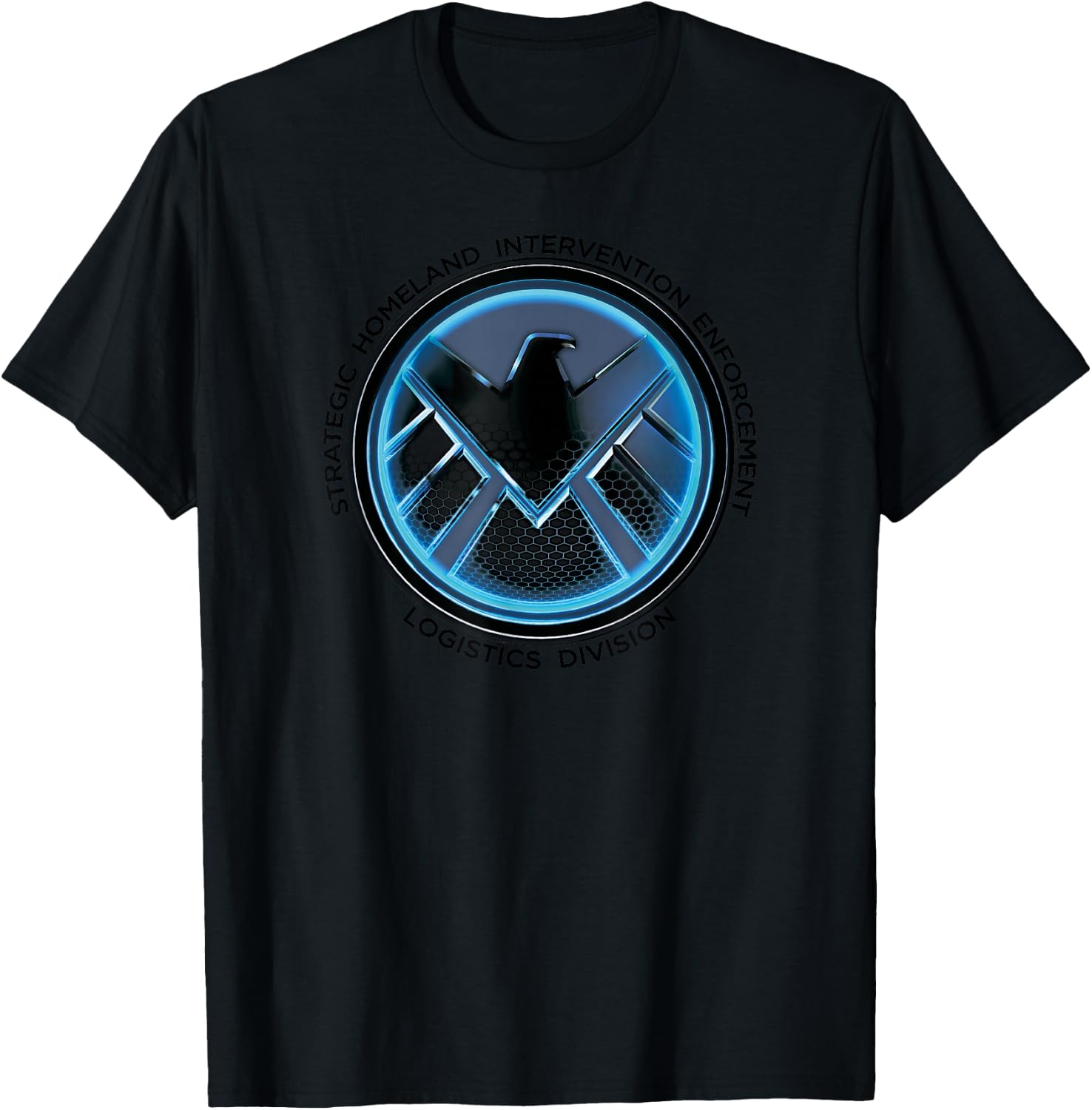 Marvel Comics Retro S.H.I.E.L.D Logistics Logo T-Shirt - T-Shirt | Black