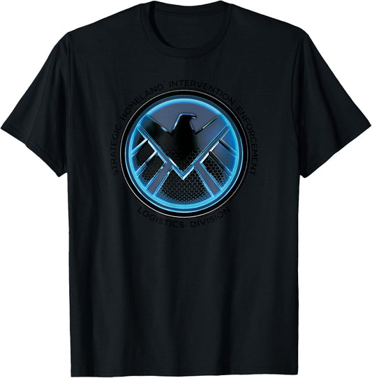 Marvel Comics Retro S.H.I.E.L.D Logistics Logo T-Shirt - T-Shirt | Black