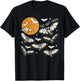 Bat Shit Crazy Funny Halloween Spooky Season Retro Moon T-Shirt - T-Shirt | Black