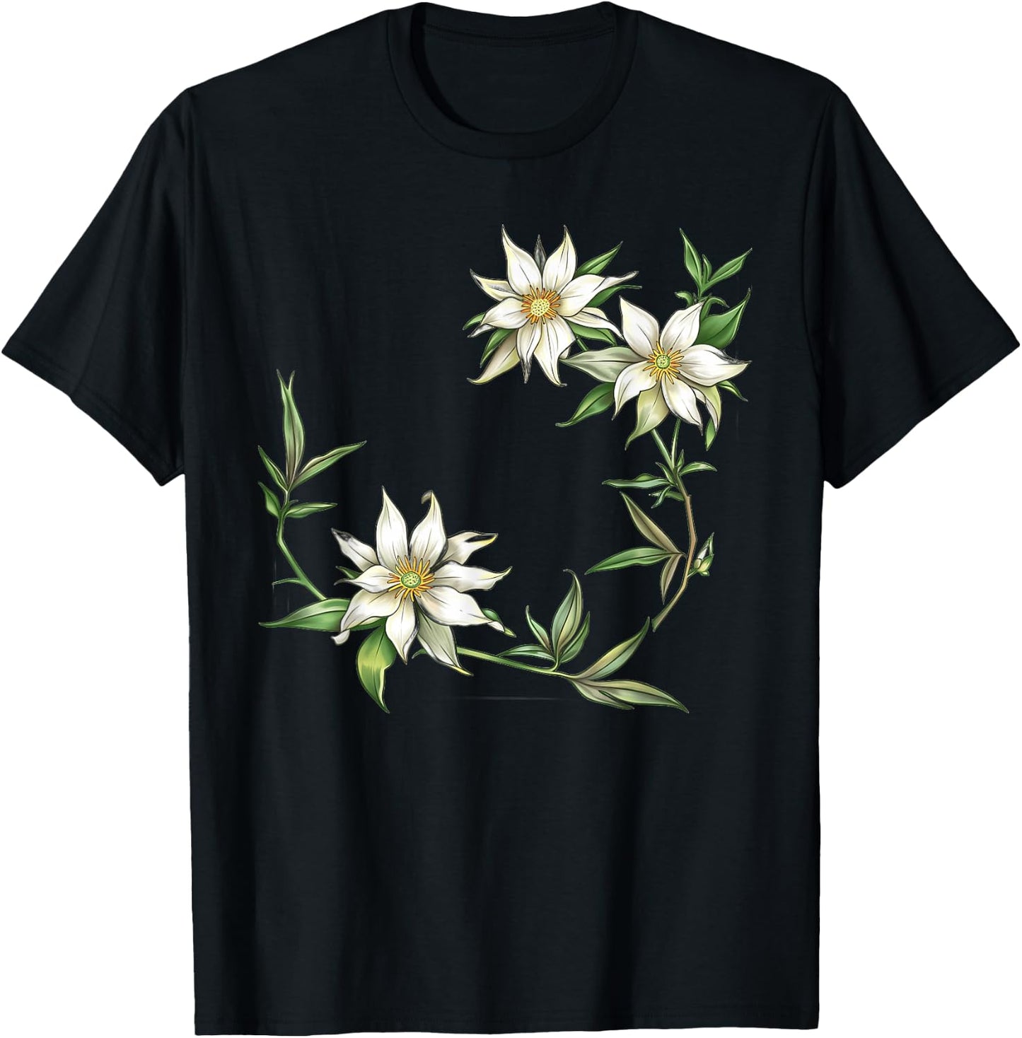 Edelweiss In A Frame T-Shirt - T-Shirt | Black
