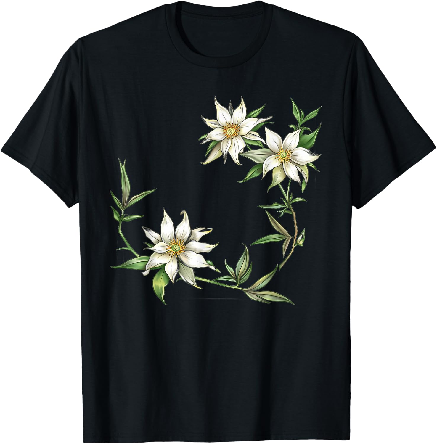 Edelweiss In A Frame T-Shirt - T-Shirt | Black