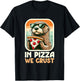 Sea Otter Retro - In Pizza We Crust T-Shirt - T-Shirt | Black