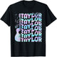 Taylor First Name I Love Taylor Personalized Groovy Tie Dye T-Shirt - T-Shirt | Black