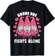 Gnome One Fights Alone Breast Cancer Awareness Support T-Shirt - T-Shirt | Black