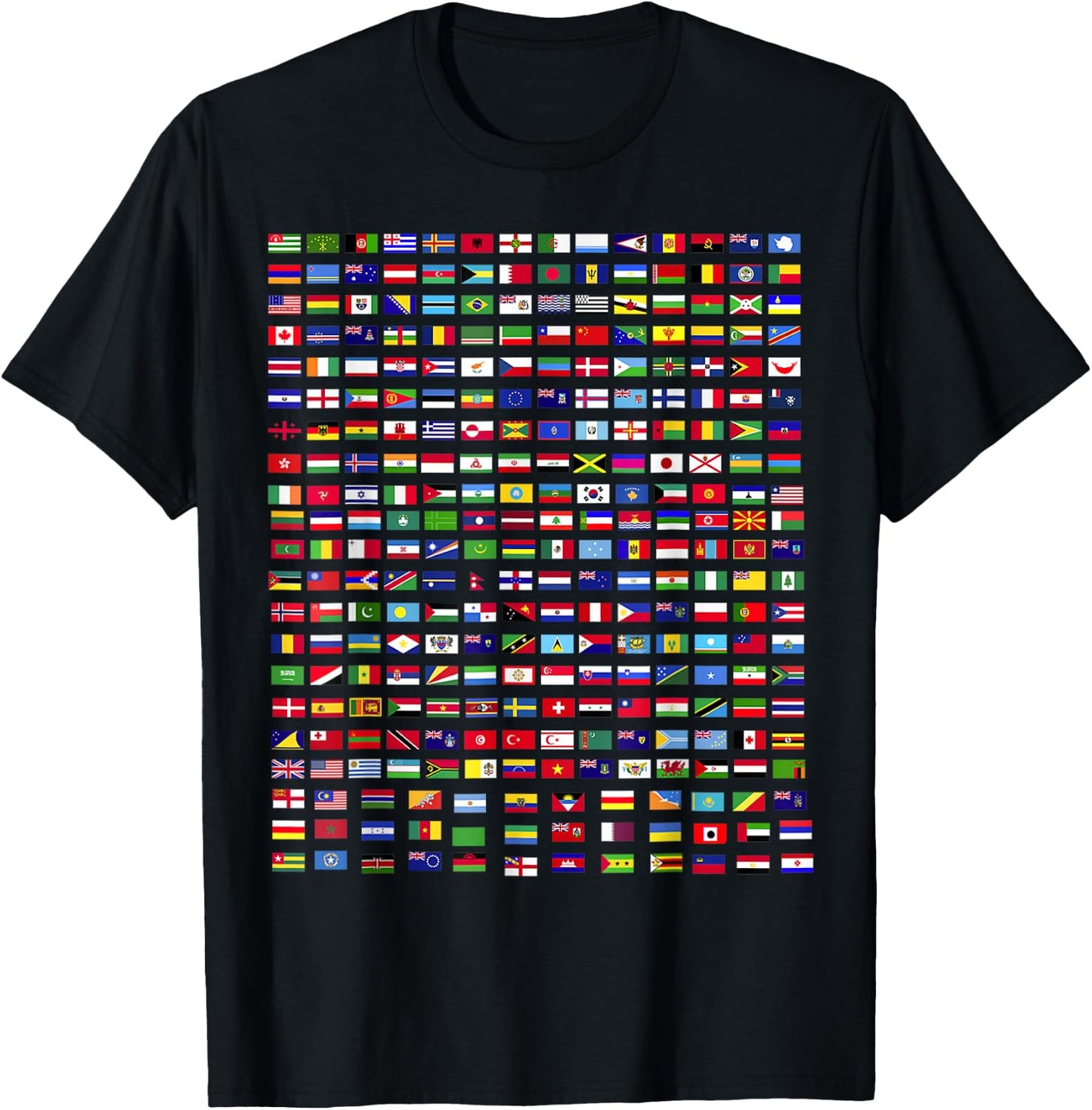 Flags of The Countries of The World 287 Flag International T-Shirt - T-Shirt | Black