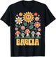 Babcia Mother’s Day Floral Sunflower Mushroom Style T-Shirt - T-Shirt | Black
