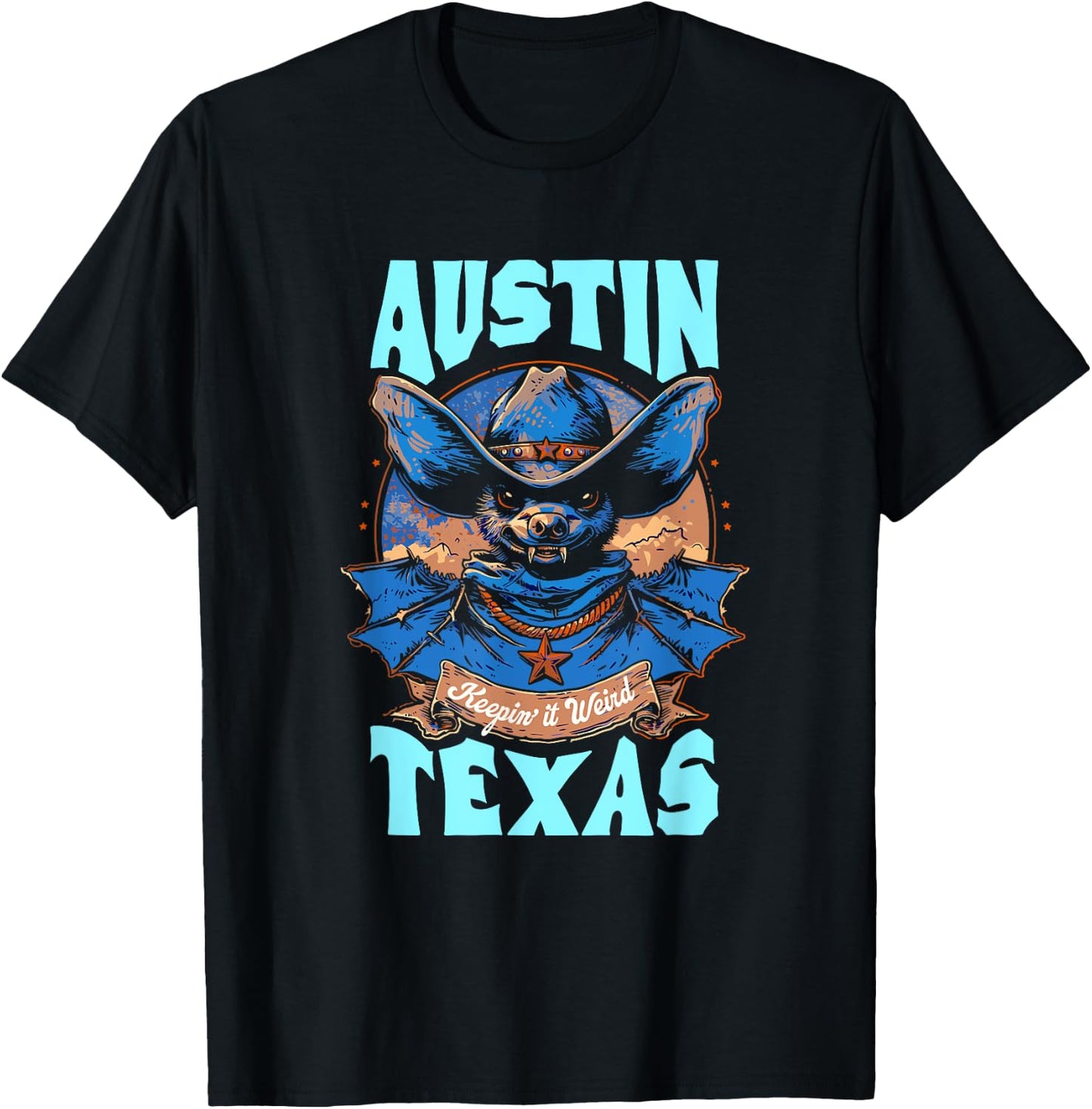 Texas Pride - Keep It Weird Austin - Austin Bats T-Shirt - T-Shirt | Black
