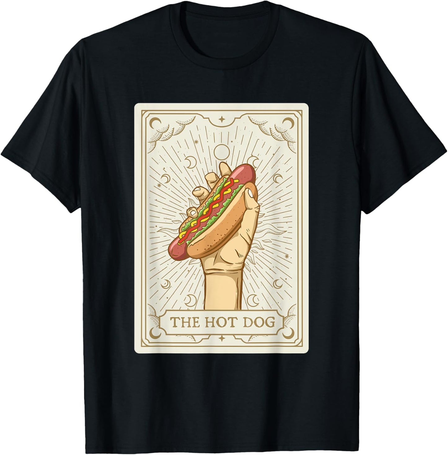 Hot Dog Tarot - Hot Dog Lover Fast Food Wiener Men Women Kids T-Shirt - T-Shirt | Black