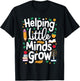 Women's Helping Little Minds Grow Back to School Apparel T-Shirt - T-Shirt | Black