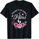 Blessed To Be Called Mimi Women Floral Decor Mimi T-Shirt - T-Shirt | Black