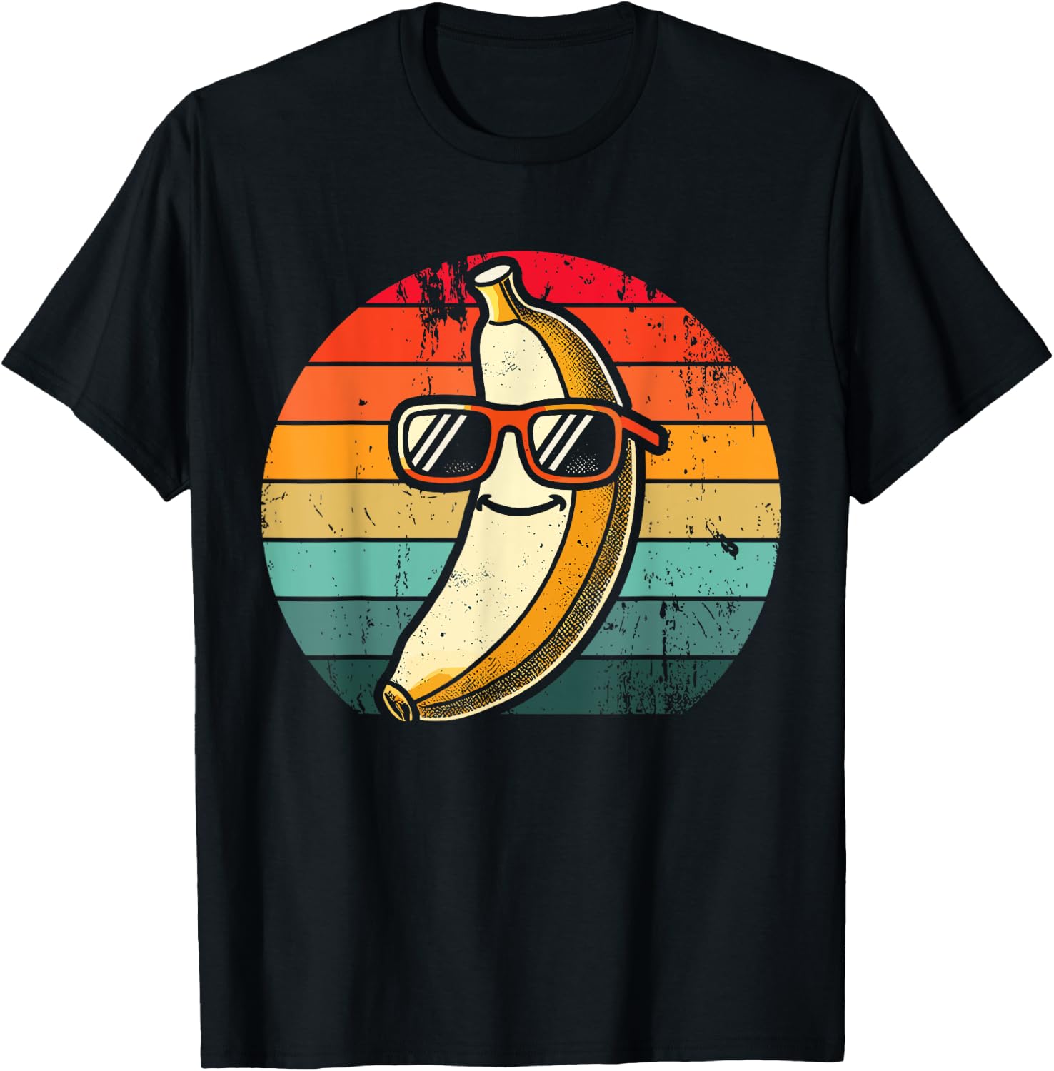 Retro Banana Novelty Men Women Kids Funny Banana T-Shirt - T-Shirt | Black