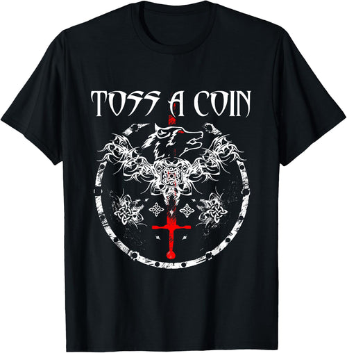 Toss A Coin Shirt Wolf Graphic Shirt Mystery Shirts Gamer