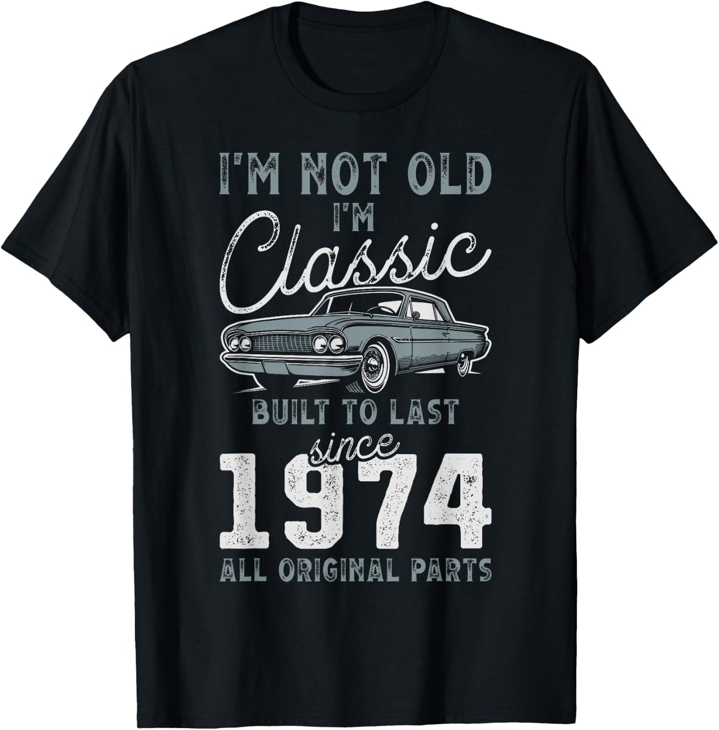 1974 Classic Car 51st Birthday T-Shirt - T-Shirt | Black