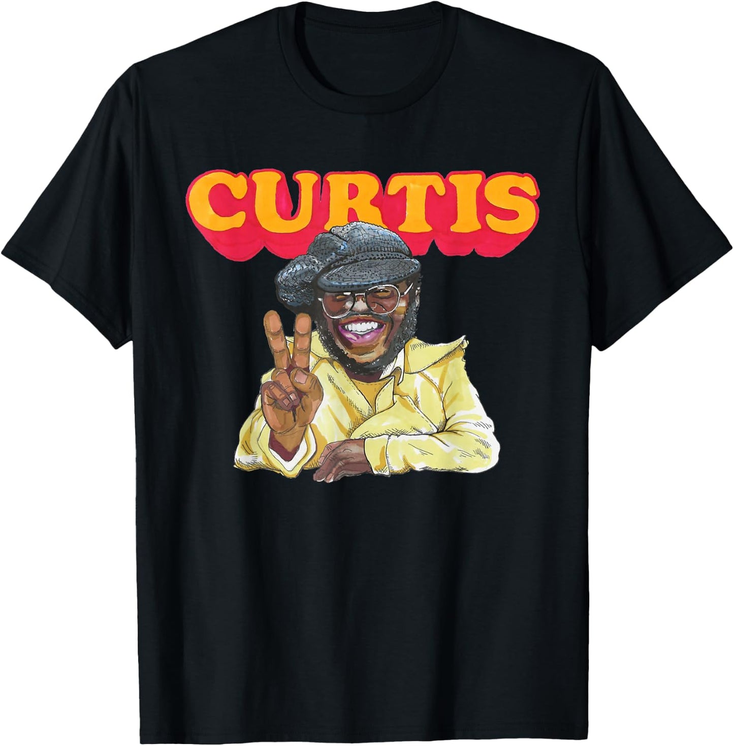 Curtis Mayfield Peace Sign T-Shirt - T-Shirt | Black