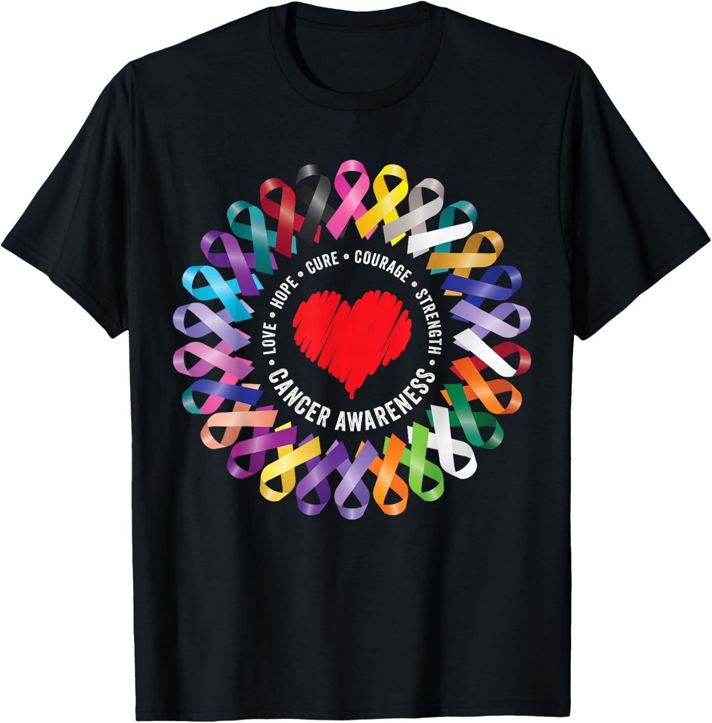 Cancer Awareness , Small, Black T-Shirt - T-Shirt | Black