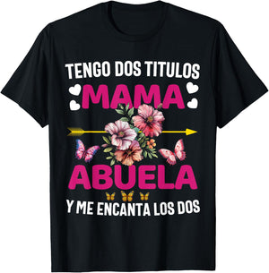 Regalos Para Mama Dia De Las Madre Espanol Camiseta Abuela T-Shirt - T-Shirt | Black