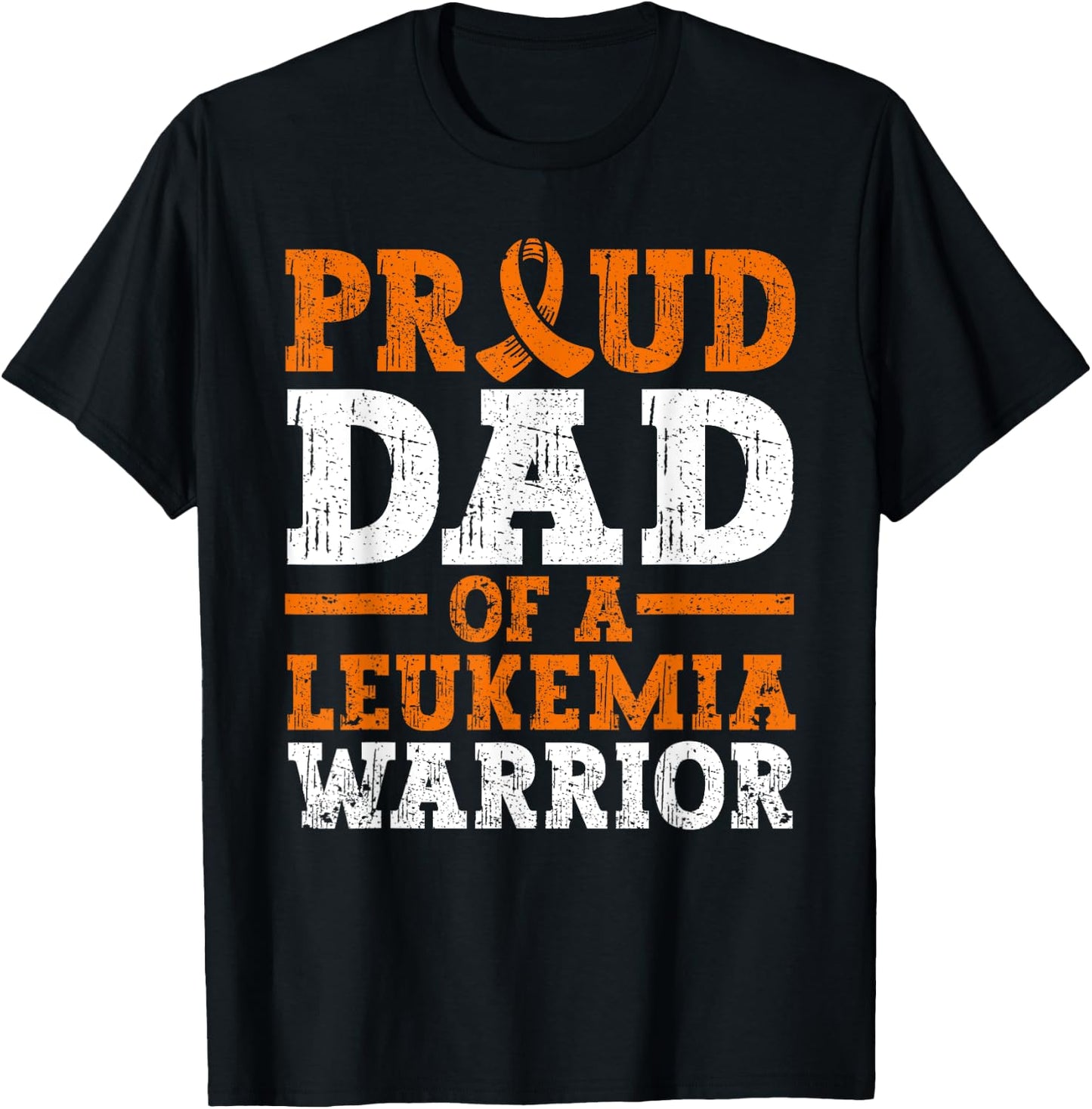 Proud Dad Of A Leukemia Warrior Blood Cancer Father's Day T-Shirt - T-Shirt | Black