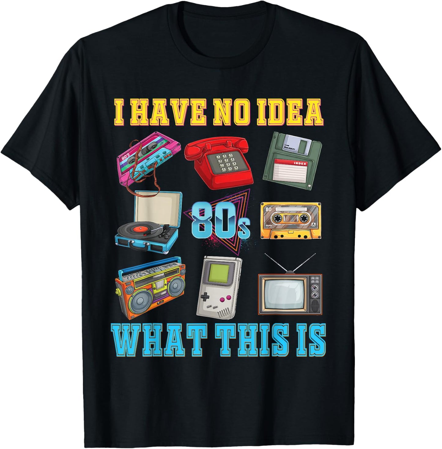 I Have No Idea What This is Kids 70s 80s 90s Theme Outfit T-Shirt - T-Shirt | Black