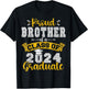 Proud Brother of a Class of 2024 Graduate funny Senior 2024 T-Shirt - T-Shirt | Black