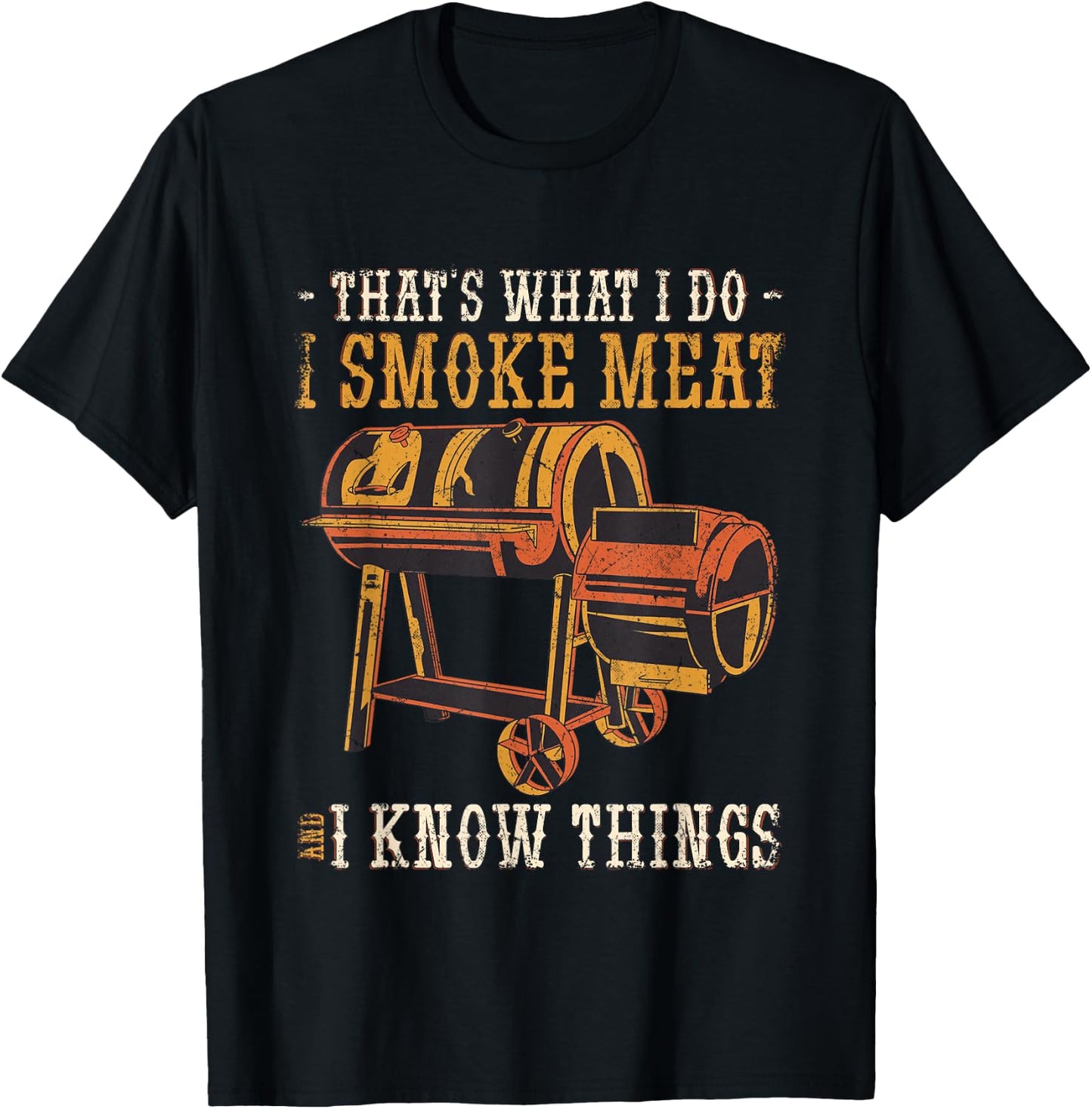 Ich Rauchere Fleisch Und Kenne Mich mit Grillen Aus. T-Shirt - T-Shirt | Black