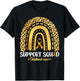 Support Squad Gold Ribbon Childhood Cancer Awareness Rainbow T-Shirt - T-Shirt | Black