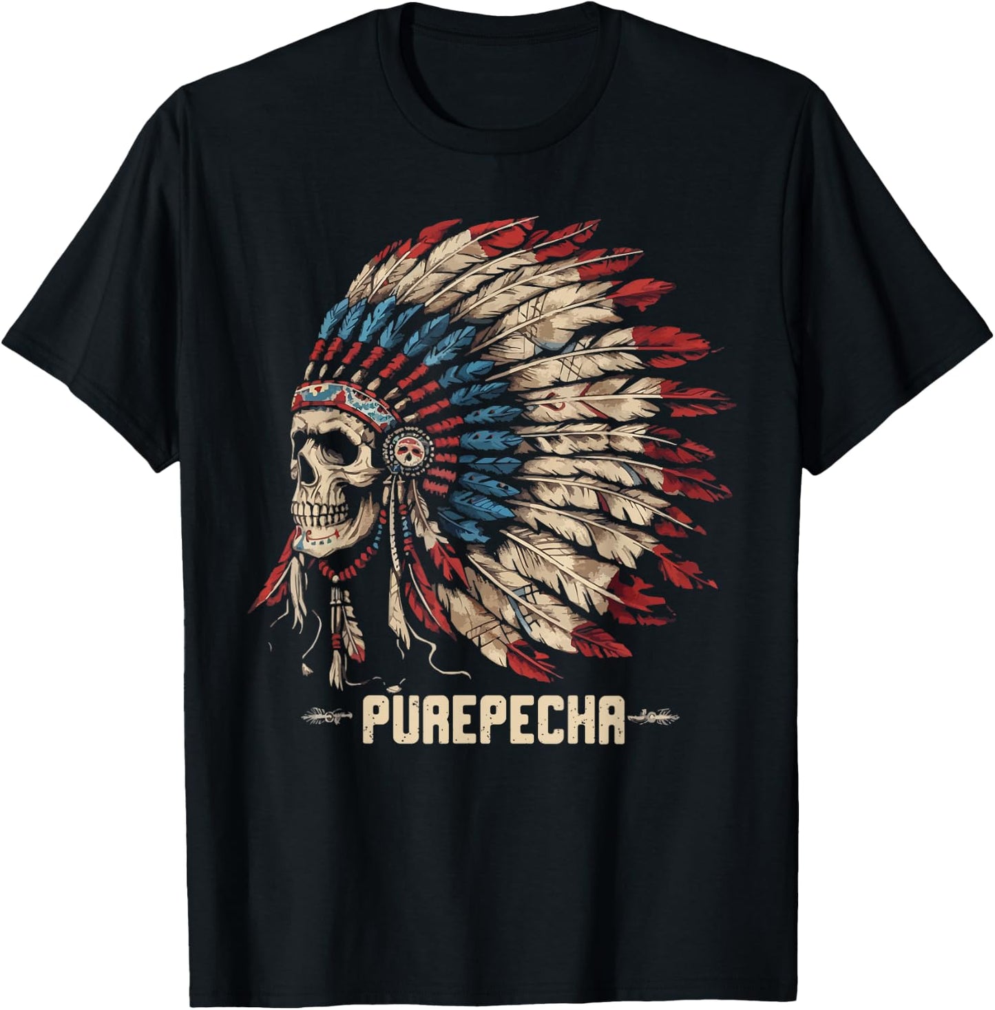 Indigenous People Mexico Native American Purepecha Tribe T-Shirt - T-Shirt | Black