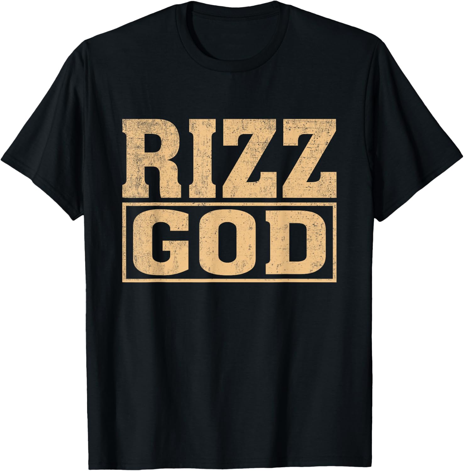 Rizz God Funny Rizz Rizzler Slang Meme Trending Social Media T-Shirt - T-Shirt | Black