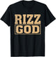 Rizz God Funny Rizz Rizzler Slang Meme Trending Social Media T-Shirt - T-Shirt | Black