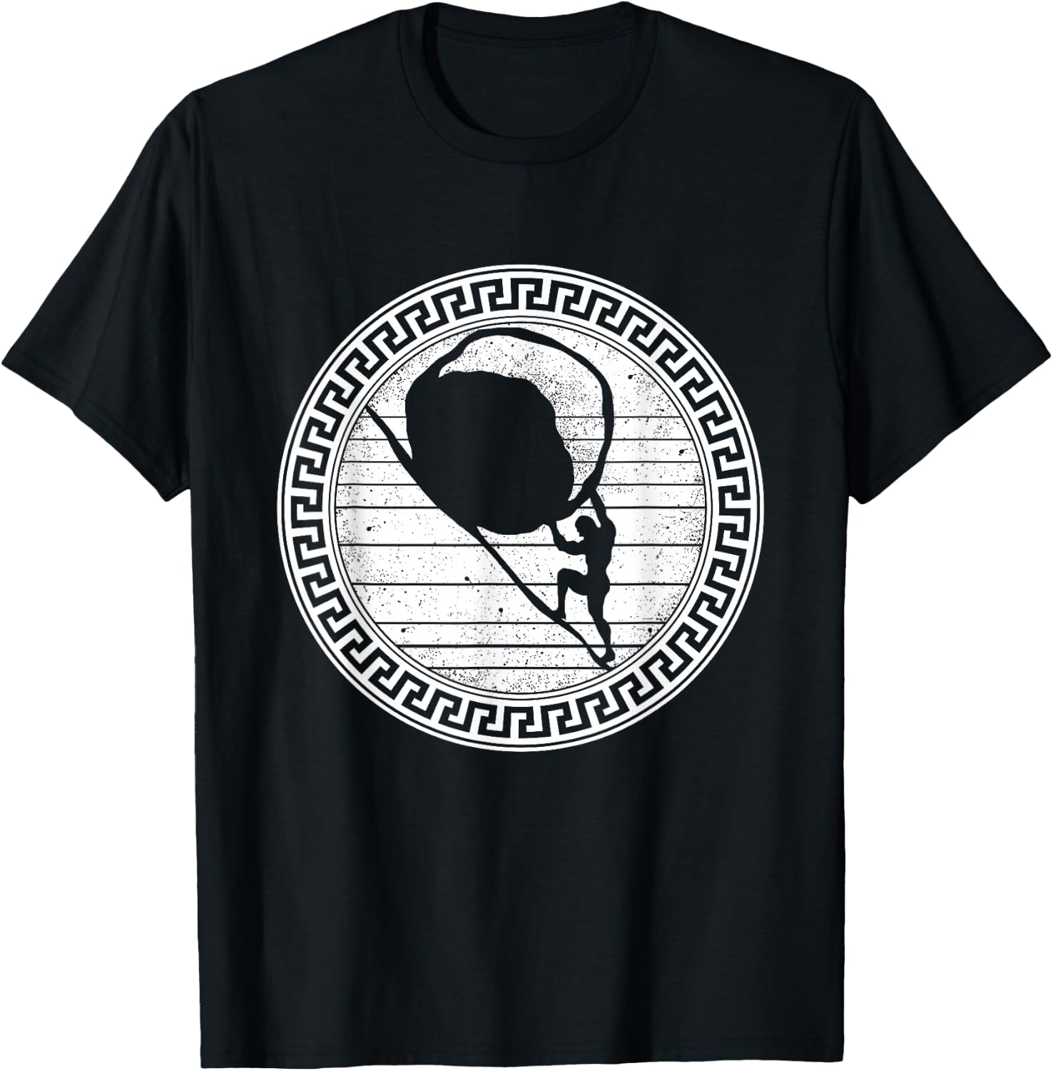 Greek Mythology Sisyphus Vintage Design King of Ephyra Myth T-Shirt - T-Shirt | Black