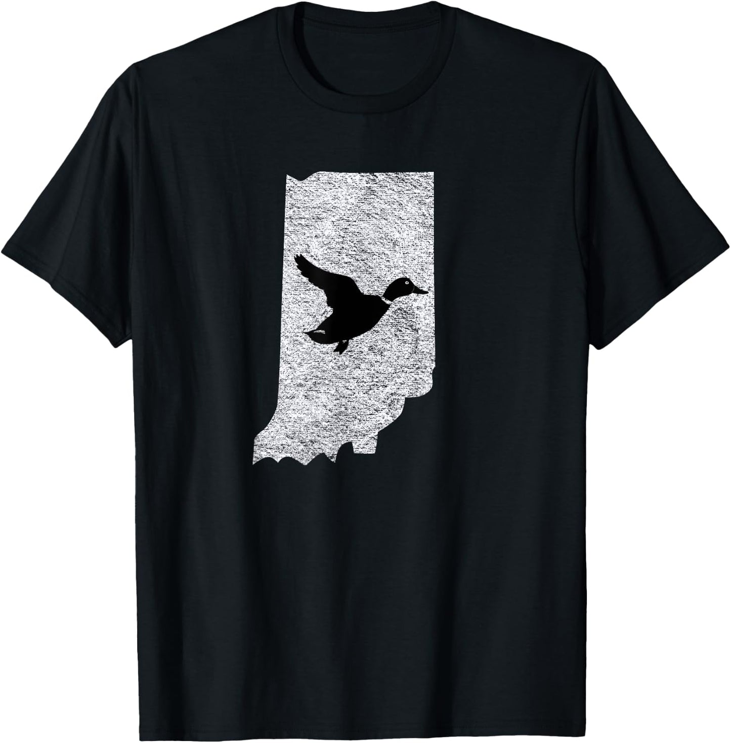 Indiana Duck Hunting Waterfowl Design T-Shirt - T-Shirt | Black