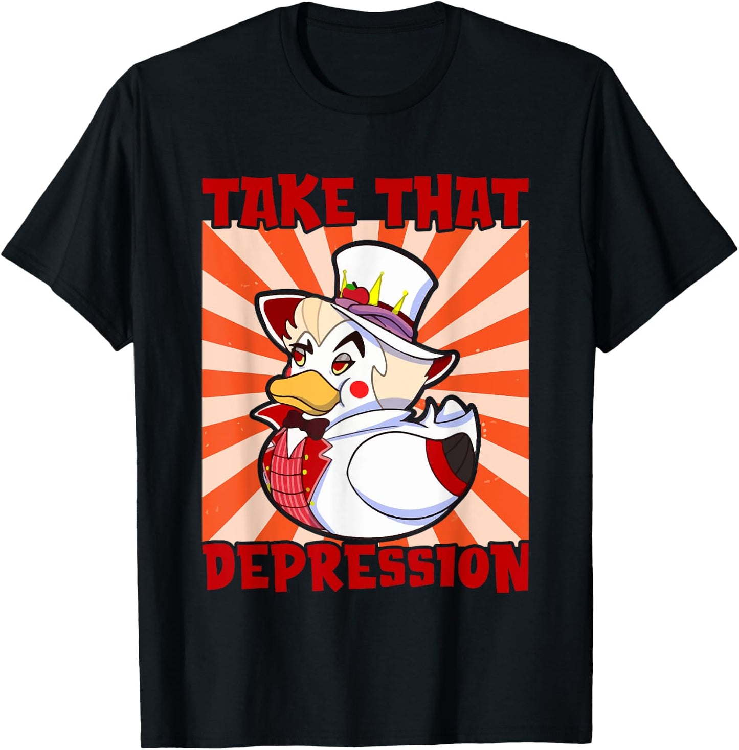Take That Depression Duck, Duck Retro Vintage T-Shirt - T-Shirt | Black