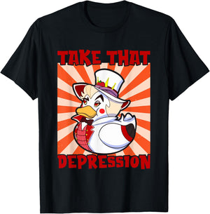 Take That Depression Duck, Duck Retro Vintage T-Shirt - T-Shirt | Black