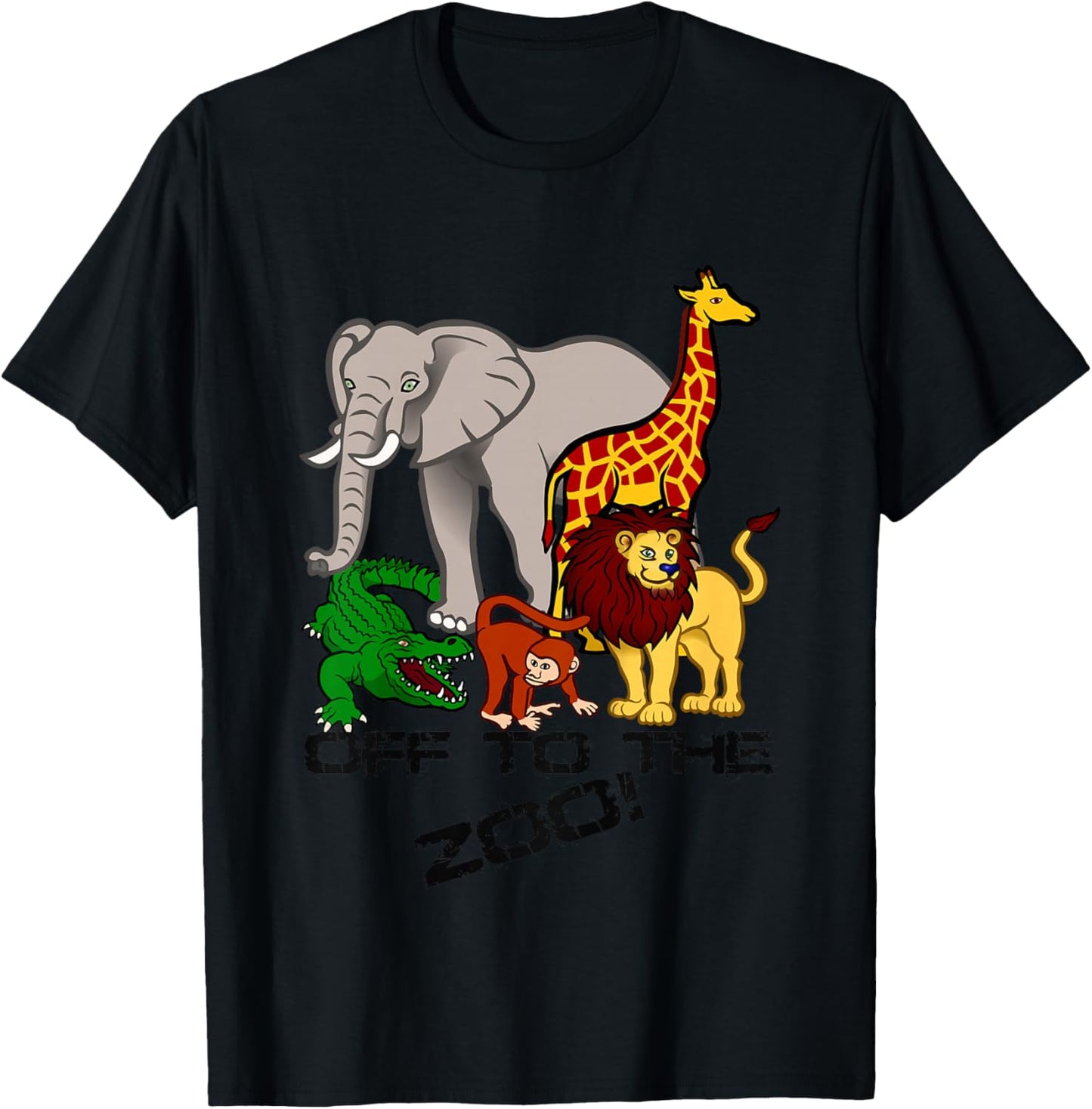 Off To The Zoo Animal Boys Girls Child Trip Vacation T-Shirt - T-Shirt | Black