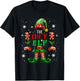 The Chef Elf Christmas Lights Costume Job Team Lover T-Shirt - T-Shirt | Black