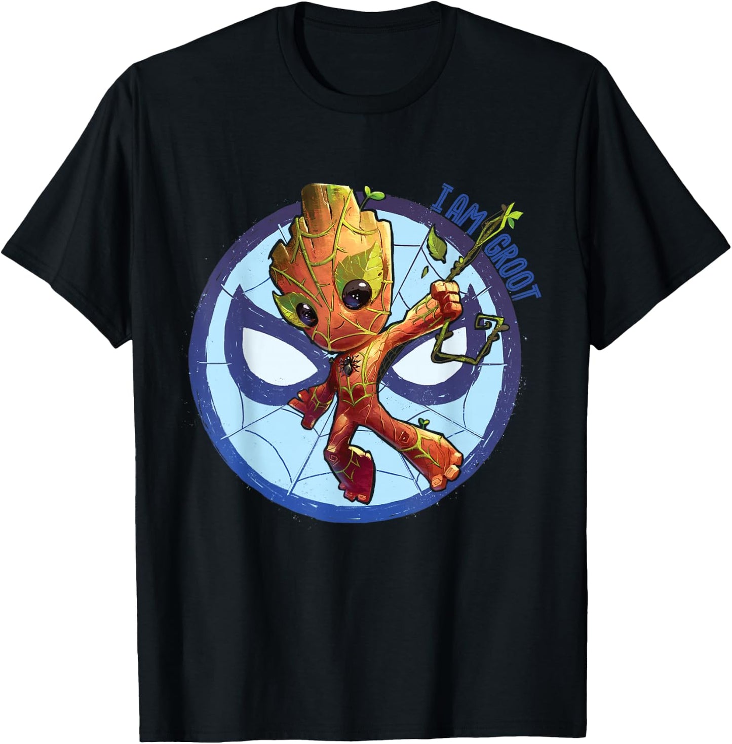 Marvel 85th Anniversary I Am Groot Spider-Man Impression T-Shirt - T-Shirt | Black