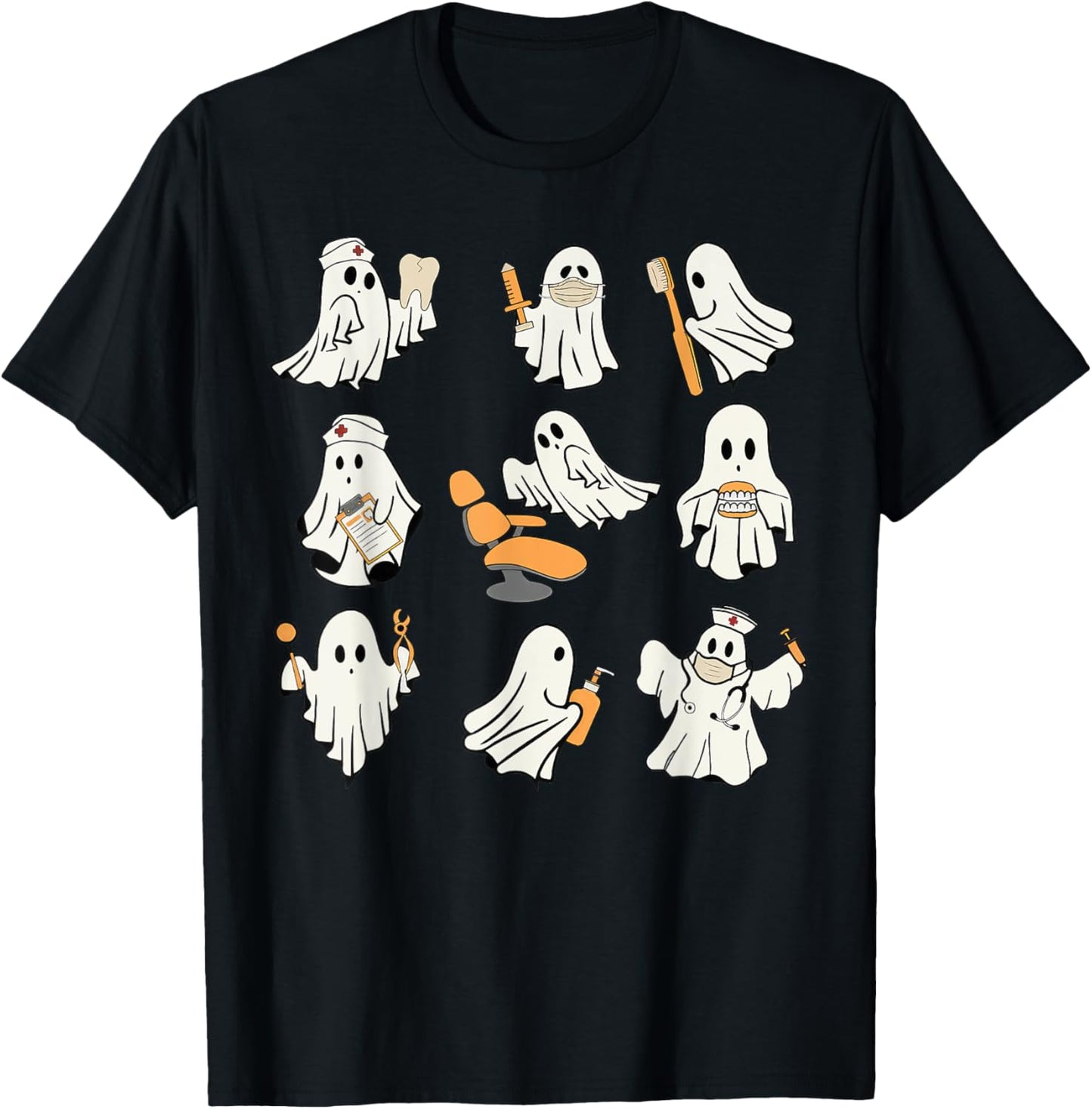 Halloween Dentist Dental Assistant Dental Hygiene T-Shirt - T-Shirt | Black