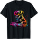 Dog Music DJ Turntable DJ Dog Artwork EDM Beatmaker Techno T-Shirt - T-Shirt | Black