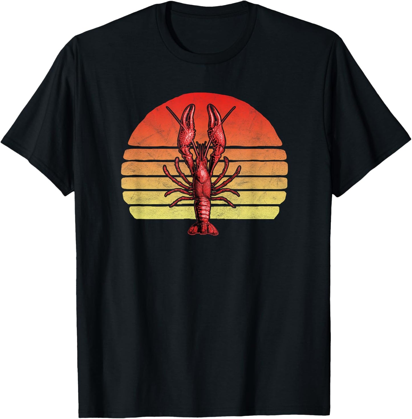 Vintage Crawdad 80s Style Graphic Louisiana Crayfish T-Shirt - T-Shirt | Black