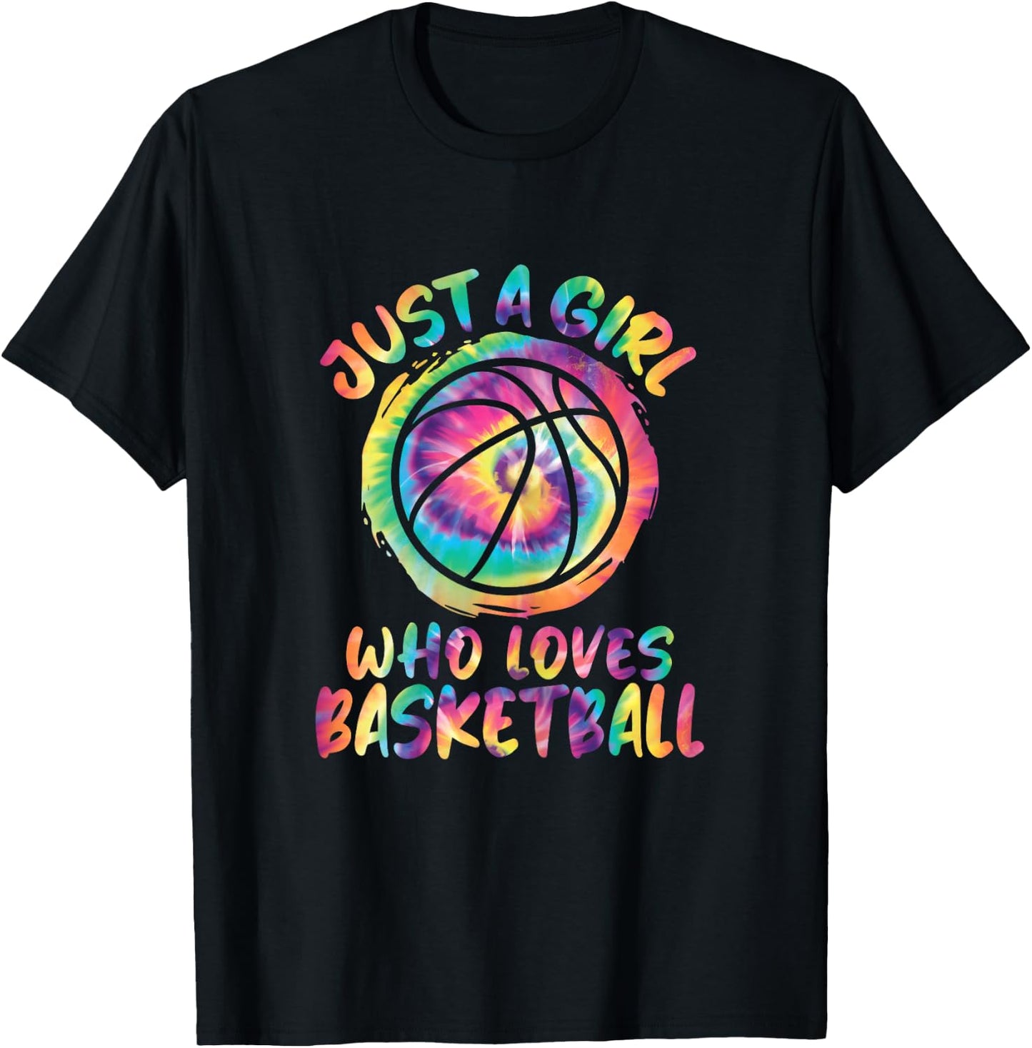 Just A Girl Who Loves Basketball Girls Basketball Player T-Shirt - T-Shirt | Black