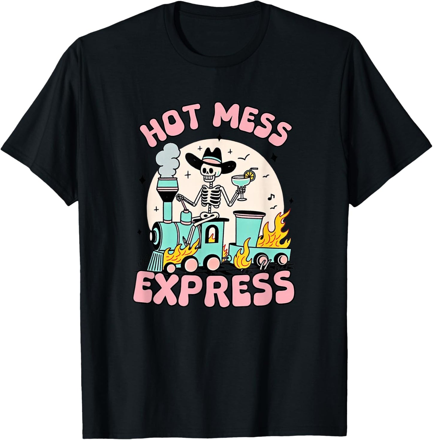 Snarky Hot Mess Express Funny T-Shirt - T-Shirt | Black