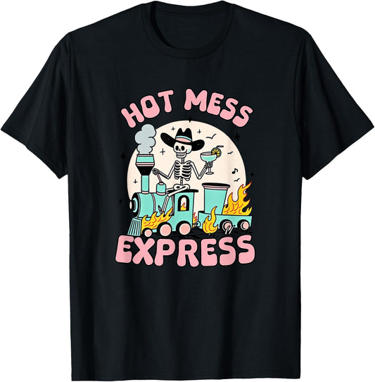 Snarky Hot Mess Express Funny T-Shirt - T-Shirt | Black