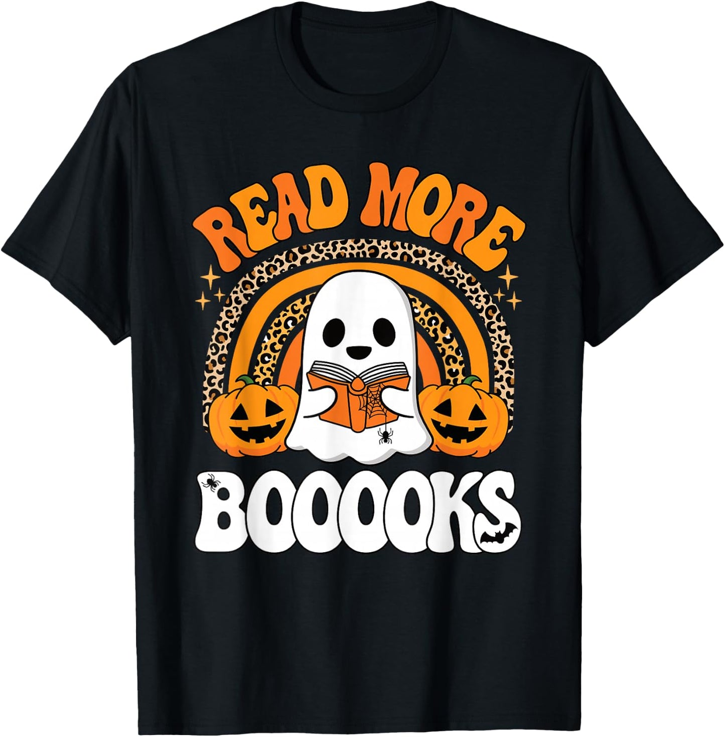 Read More Books Booooks Ghost Pumpkin Cute Teacher Halloween T-Shirt - T-Shirt | Black