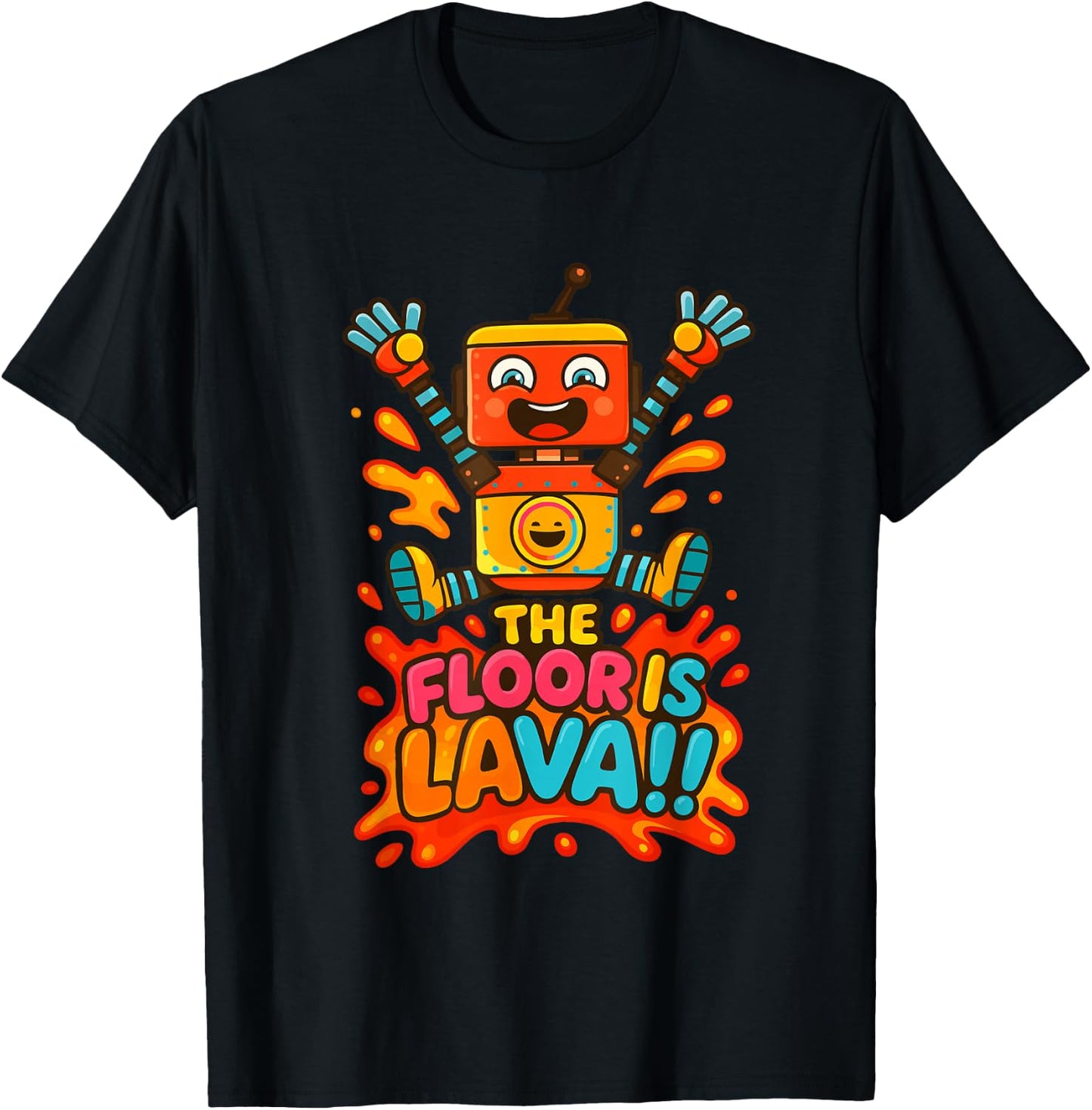 Rusty’s Floor is Lava Kids Adventure Fun T-Shirt - T-Shirt | Black