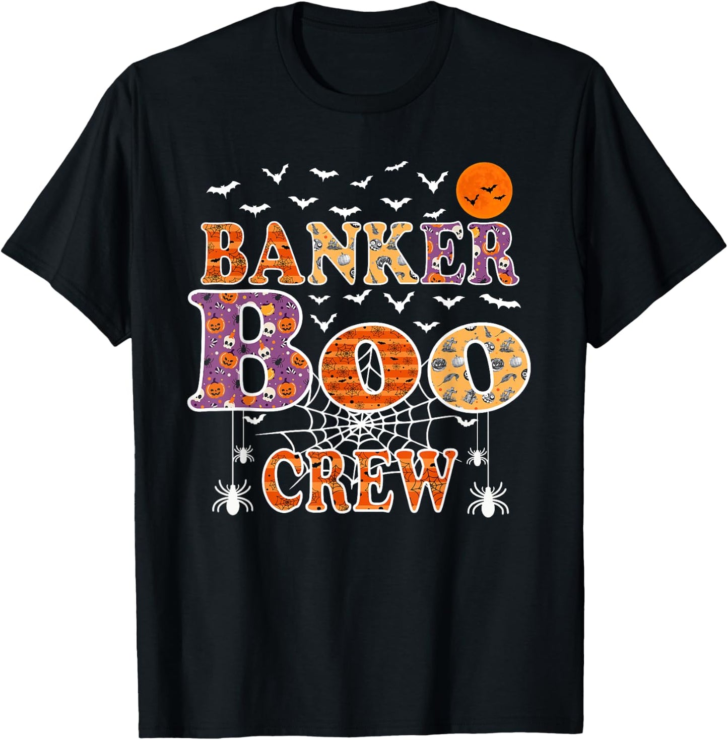 Banker Boo Crew Shirt Funny Halloween Costume T-Shirt - T-Shirt | Black