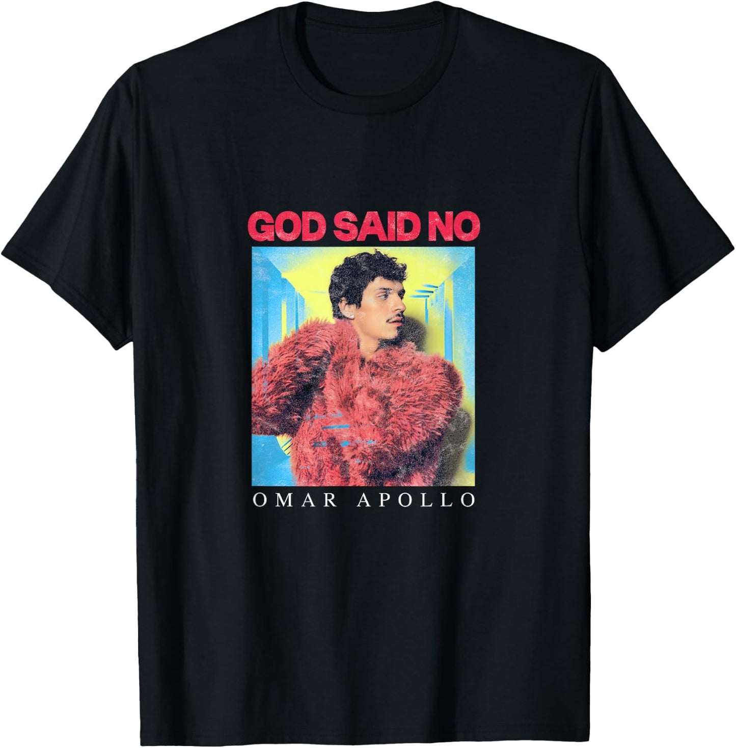 Omar Apollo God Said No Box , Small, Black T-Shirt - T-Shirt | Black