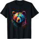 Grizzly Bear Lovers Pop Art Big Grizzly Bear T-Shirt - T-Shirt | Black