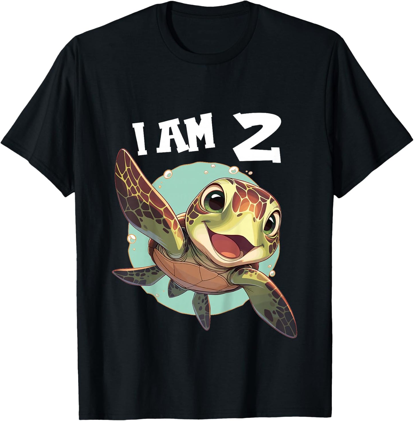 2 Years old 2 birthday Sea Turtles Boy Girl Sea Turtle T-Shirt - T-Shirt | Black