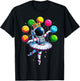 Ballerina Girl Space Astronaut T-Shirt - T-Shirt | Black