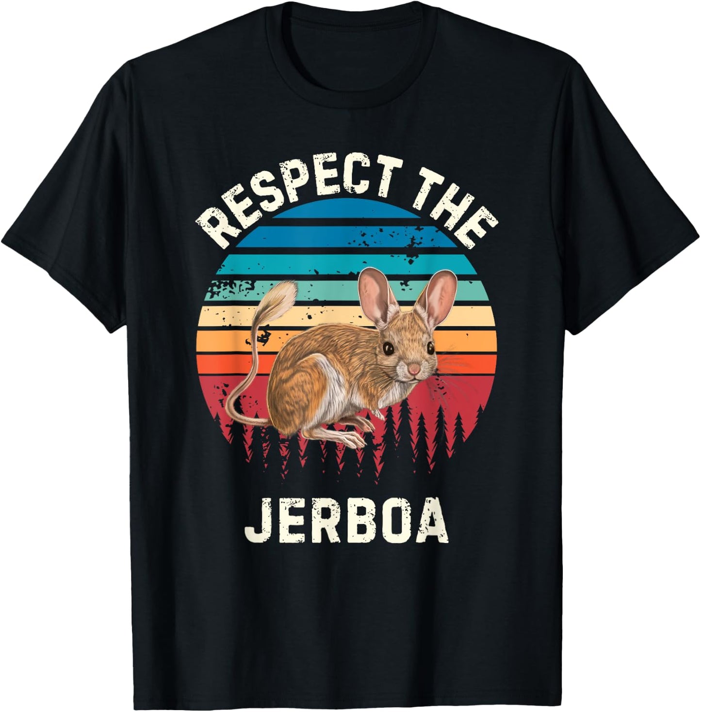 Retro Respect The Jerboa Vintage Grunge Jerboa Lover T-Shirt - T-Shirt | Black
